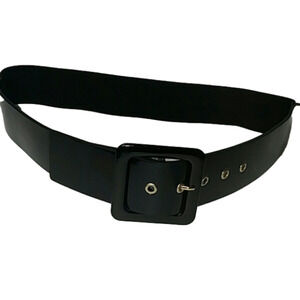 NWOT Target Faux Leather BLACK Shiny Stretchy Belt